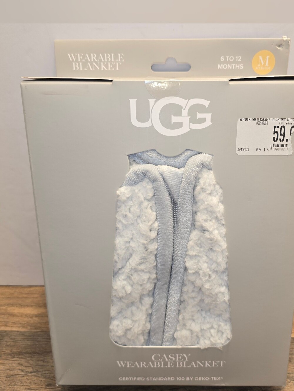 UGG Casey Sleep Sack Unisex Medium 6-12 Months Sherpa Fleece Wearable Blanket